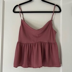 American Eagle mauve silk top